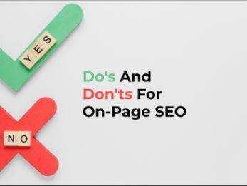 Top 11 do's and don'ts for on-page SEO