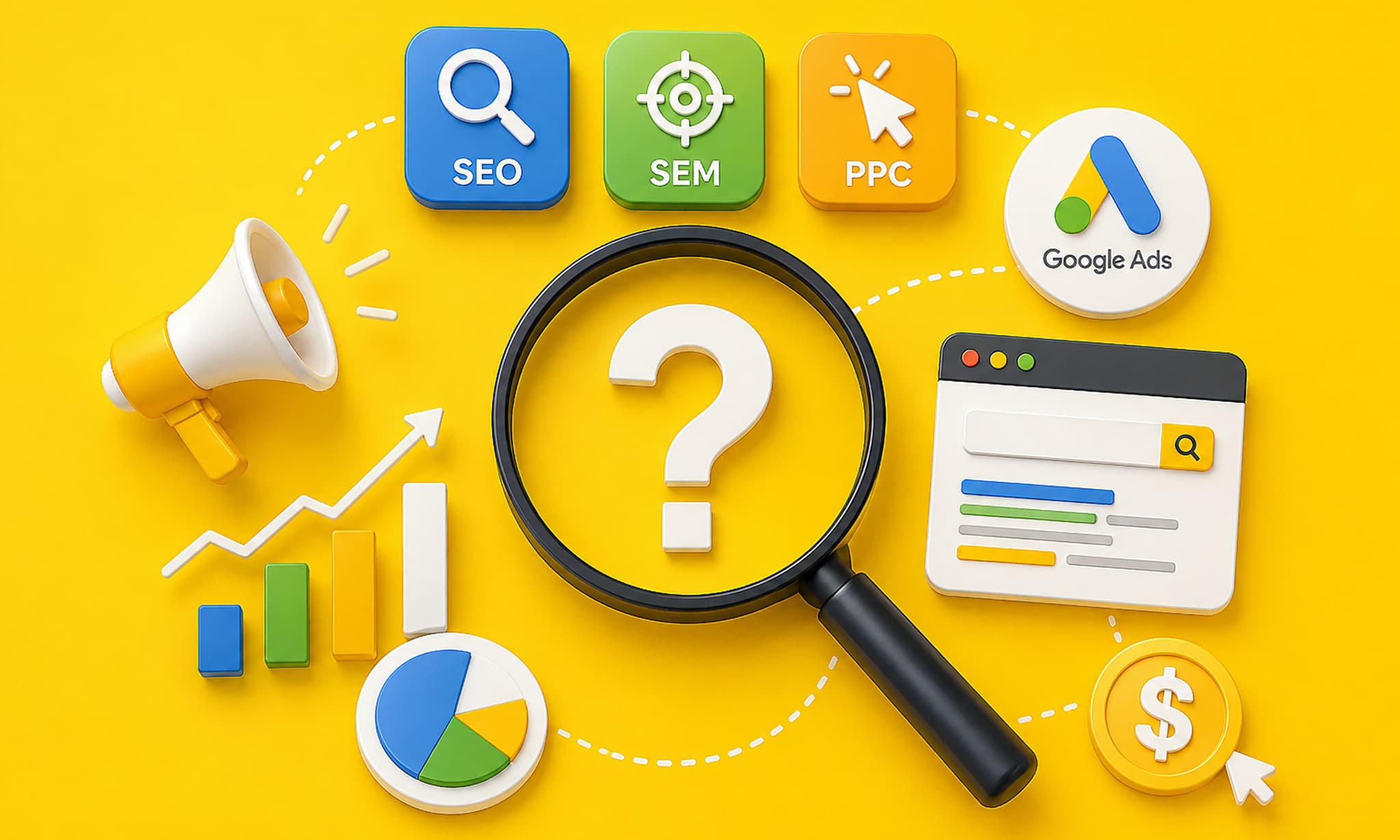 What’s the difference between SEO, SEM, PPC & Google Ads?