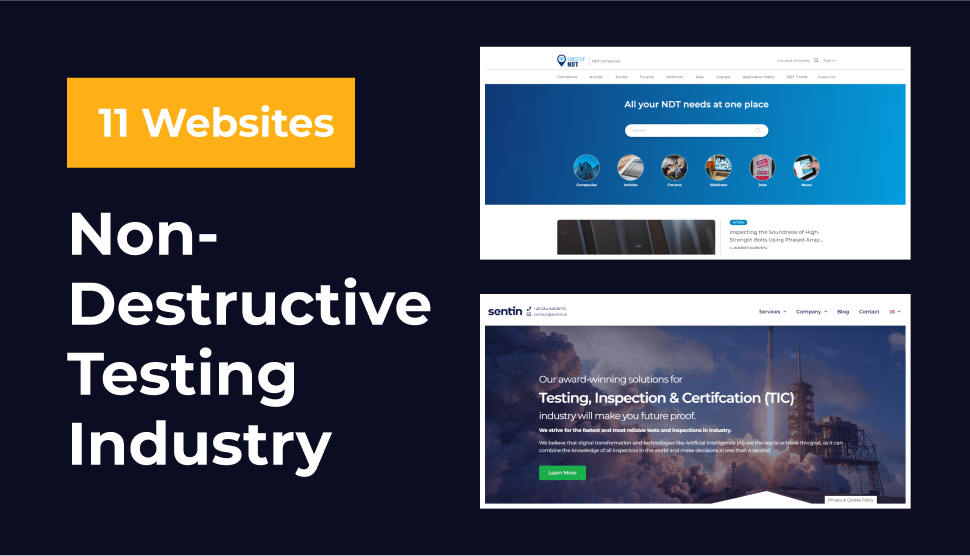 The Best 11 Websites from the Non-destructive Testing Industry